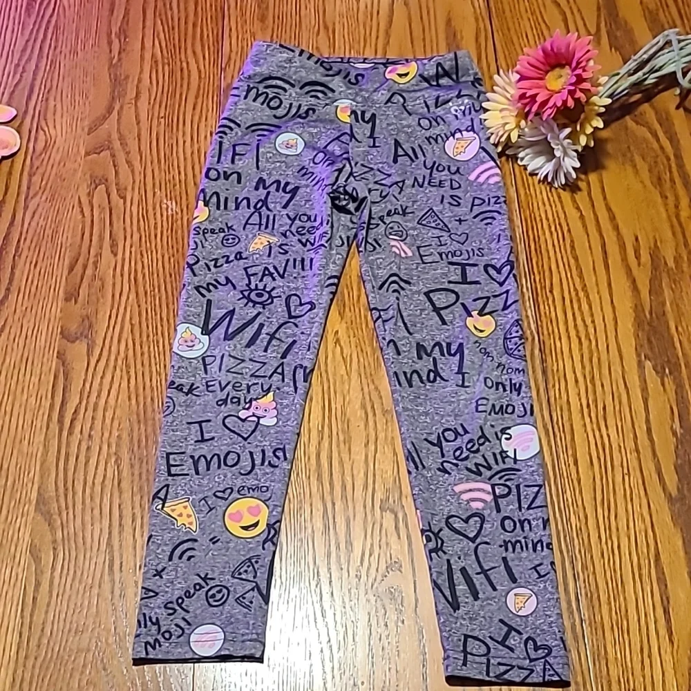 Justice Emoji Pizza Leggings / Pants